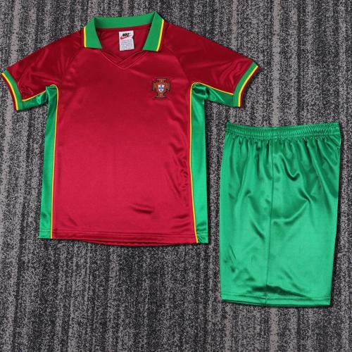 Retro 1998 Portugal Home kids kit