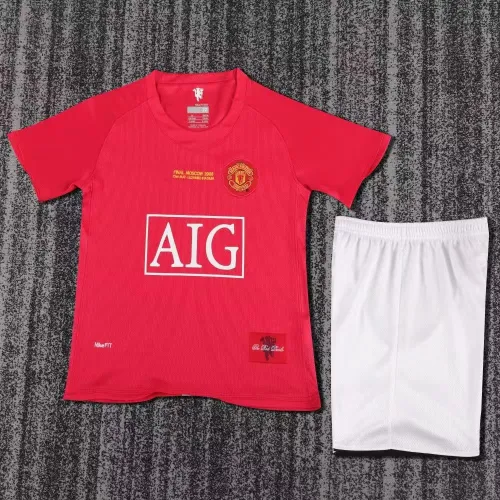 Retro 2007/08 Manchester United  Home Kids Kit