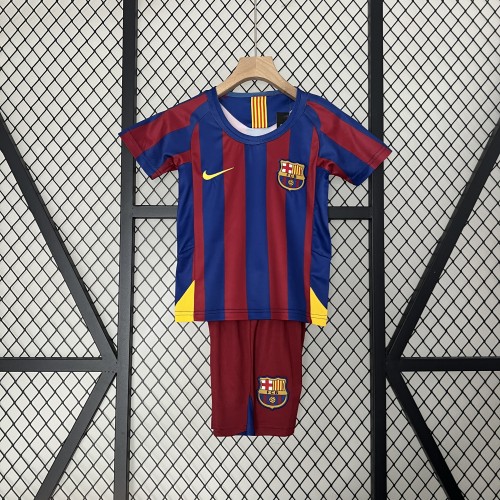 Retro 2005/06  Barcelona  Home Kids Kit