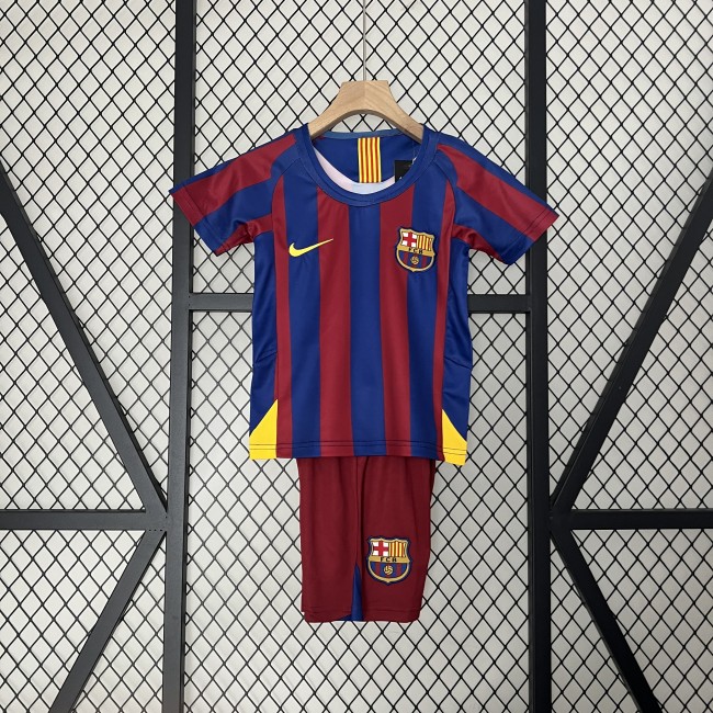 Retro 2005/06  Barcelona  Home Kids Kit