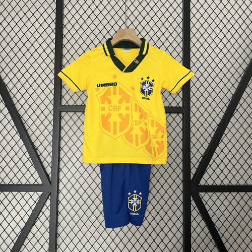 Retro 1993 Brazil  Home kids kit