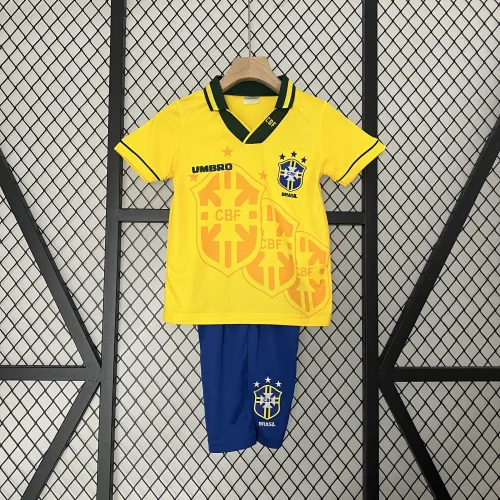 Retro 1993 Brazil  Home kids kit