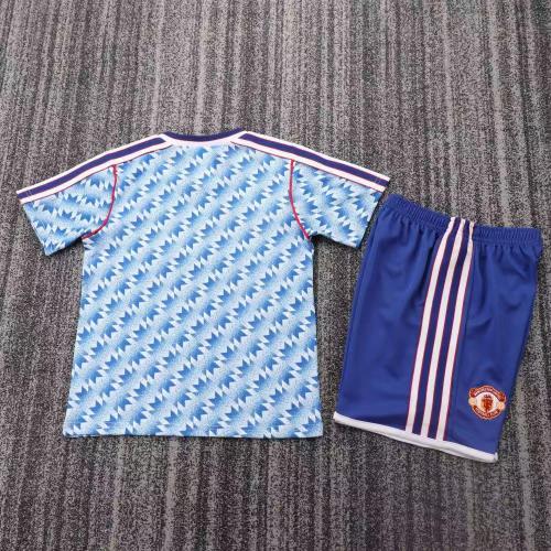 Retro 1990/91 Manchester United  Away Kids Kit