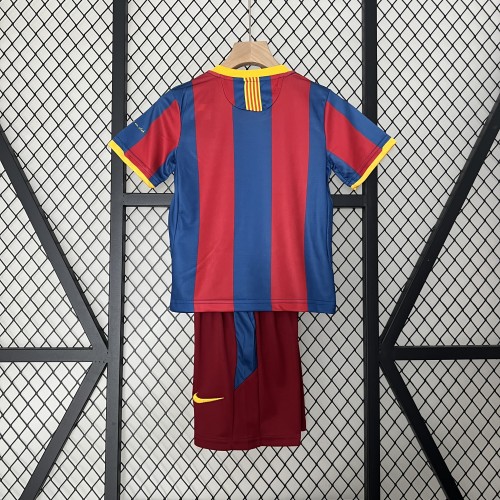 Retro 2010/11  Barcelona  Home Kids Kit