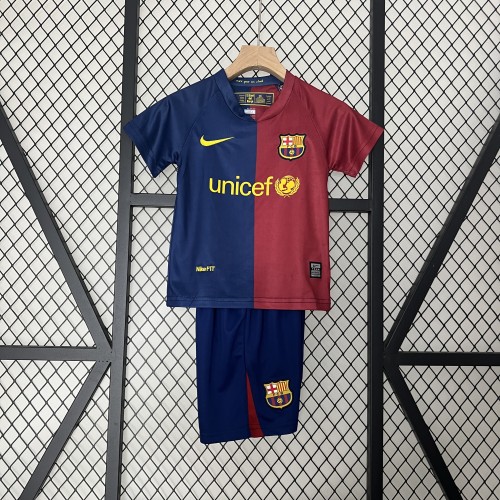 Retro 2008/09 Barcelona  Home Kids Kit