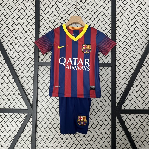Retro 2013/14  Barcelona  Home Kids Kit