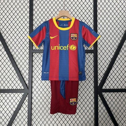 Retro 2010/11  Barcelona  Home Kids Kit
