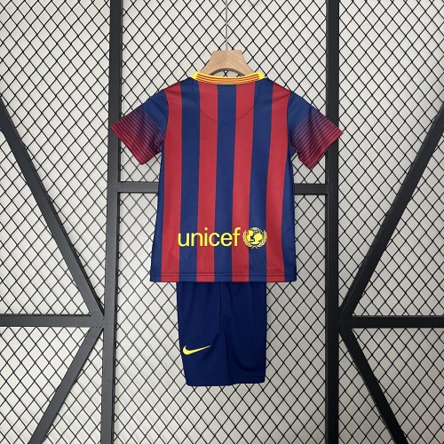 Retro 2013/14  Barcelona  Home Kids Kit