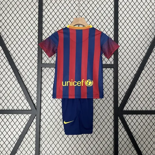 Retro 2013/14  Barcelona  Home Kids Kit