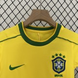 Retro 1998 Brazil  Home kids kit