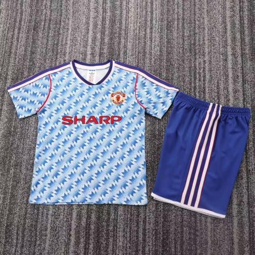 Retro 1990/91 Manchester United  Away Kids Kit