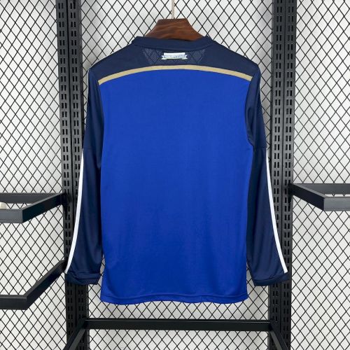 Retro Argentina 2014 Away Long Sleeves Jersey