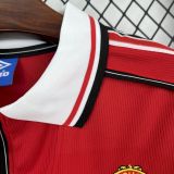Retro Manchester United 1998/99 Home Long Sleeves Jersey
