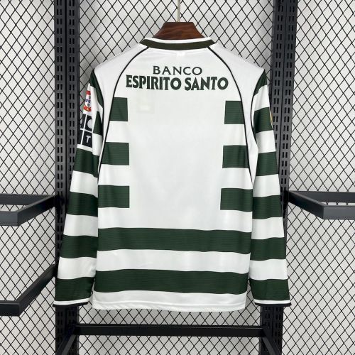 Retro Sporting CP 2001/02 Home Long Sleeves Jersey