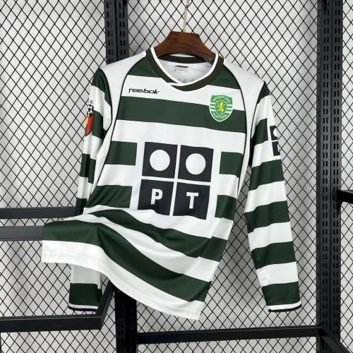 Retro Sporting CP 2001/02 Home Long Sleeves Jersey