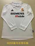 02/03 Retro Real Madrid Home Long Sleeve
