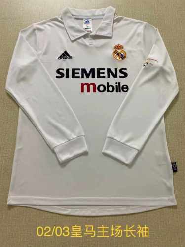 02/03 Retro Real Madrid Home Long Sleeve