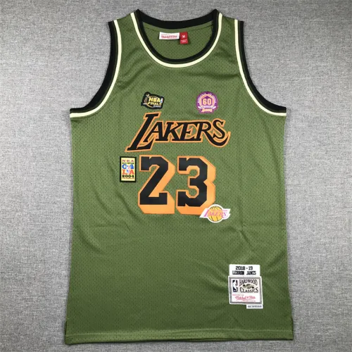 Lakers Army Green Basketball Jersey