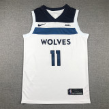Timberwolves 5 White Basketball Jersey