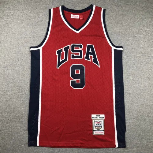 1984 Olympic No. 9 red basketball jersey