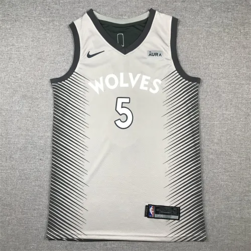 Timberwolves 5 Gray Basketball Jersey