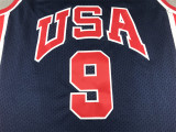 1984 Olympic No. 9 dark blue basketball jersey