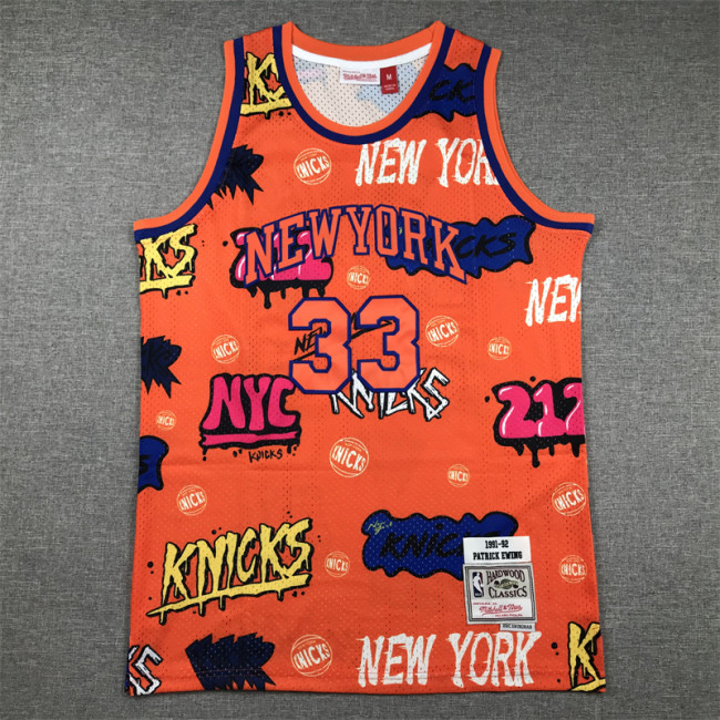 Knicks 33 Graffiti Basketball Jersey