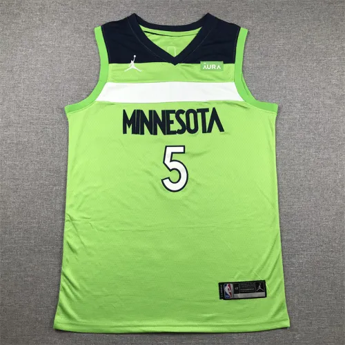 Timberwolves 5 Green Basketball Jersey