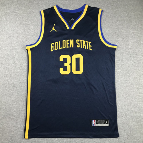 Warriors 30 Dark Blue Announcement Edition Basketball Jersey
