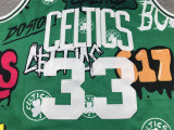 Celtics 33 Graffiti Basketball Jersey