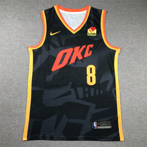 Thunder Black City Edition Basketball Jersey