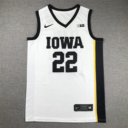 Iowa Hawkeyes 22 White Basketball Jersey