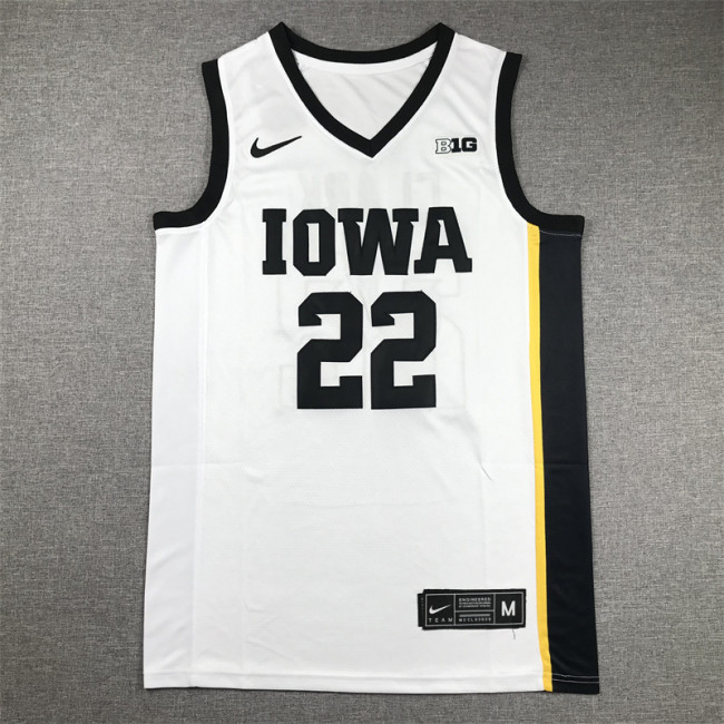 Iowa Hawkeyes 22 White Basketball Jersey