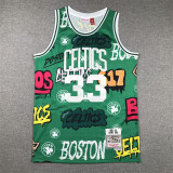 Celtics 33 Graffiti Basketball Jersey