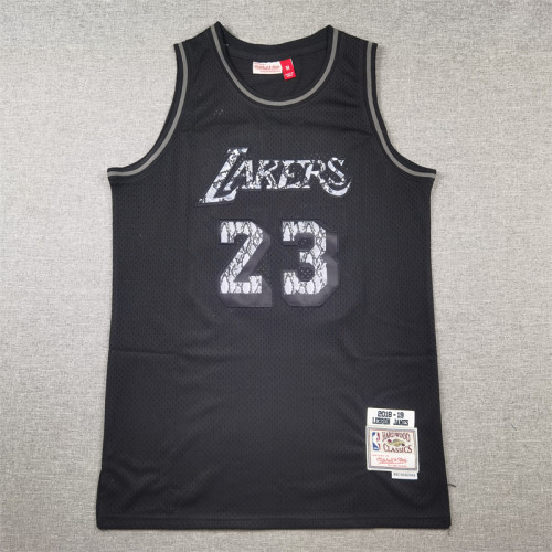 Lakers 23 Retro Snake Print Basketball Jersey