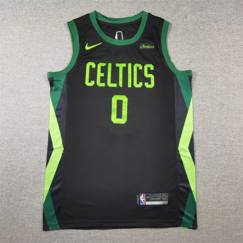 Celtics 0 Black City Edition Basketball Jersey