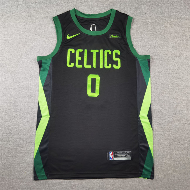 Celtics 0 Black City Edition Basketball Jersey