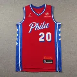 76ers 20 red basketball jersey