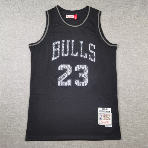 Bulls 23 Retro Snake Pattern Basketball Jersey