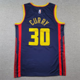 Warriors 30 Dark Blue City Edition Basketball Jersey