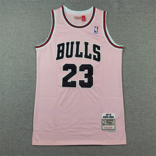 Bulls 23 Retro Pink Basketball Jersey