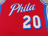 76ers 20 red basketball jersey