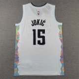 Nuggets 15 White City Edition Basketball Jersey