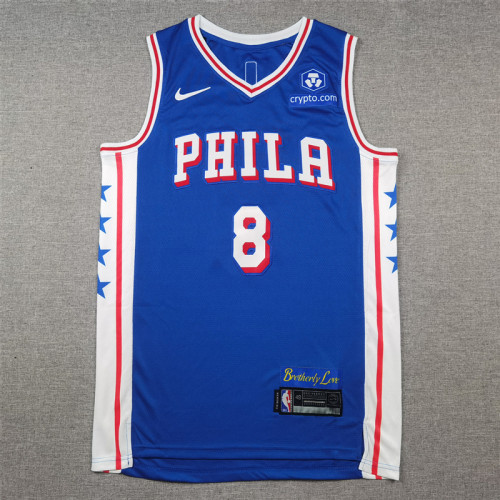 76ers 8 blue basketball jersey