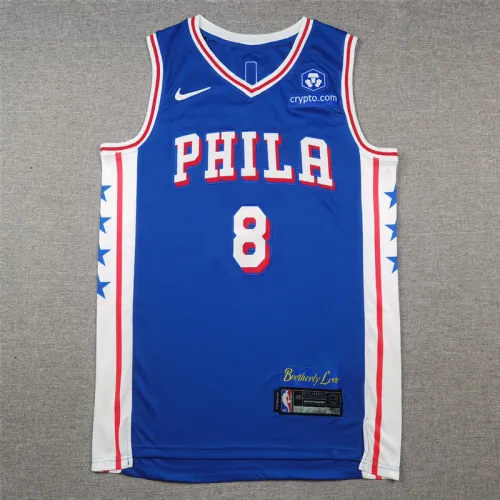 76ers 8 blue basketball jersey