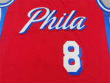 76ers 8 red basketball jersey