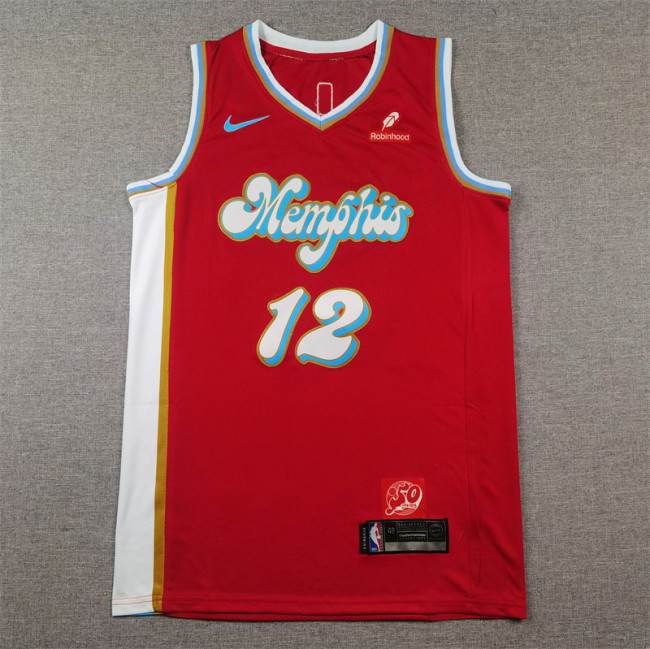 Grizzlies 12 Red City Edition Basketball Jersey