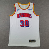 Warriors 30 Classic White Basketball Jersey
