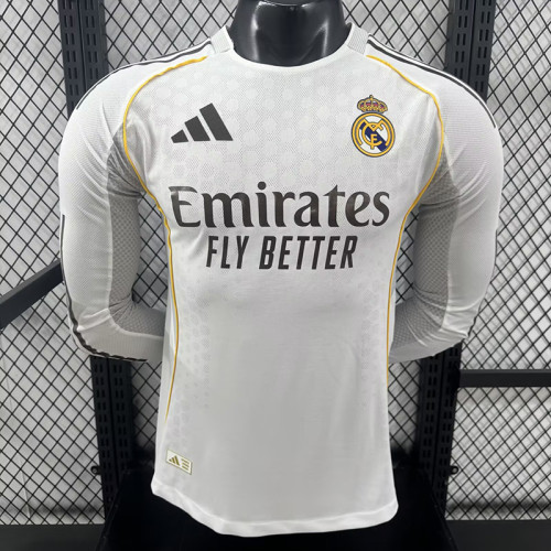 25/26 Real Madrid Home Player Long Sleeve Jersey