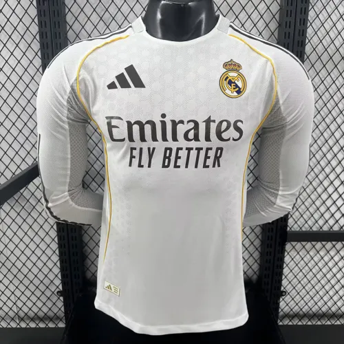 25/26 Real Madrid Home Player Long Sleeve Jersey
